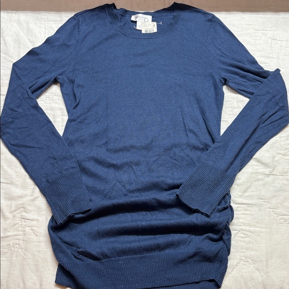 Motherhood Maternity Lightweight Long Sleeve Sweater with Side Belly Ruching NWT - Picture 1 of 7